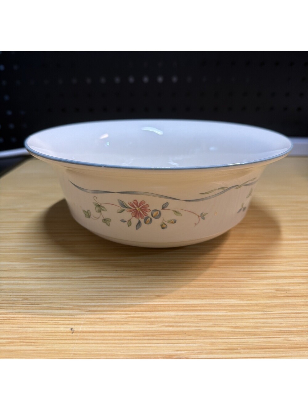 VTG Lenox Country Cottage Courtyard Vegetable Serving Bowl Rimmed 8.75” *